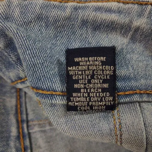 VANILLA STAR High Waist Flare Bootcut Leg Jeans, Sz 13 32x32 Light Wash Boho - Picture 6 of 6